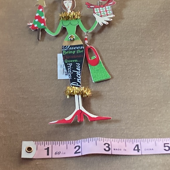 Christmas Queen 9” Metal “DIVA” Ornament #13261 NEW WITH TAGS - Picture 6 of 7